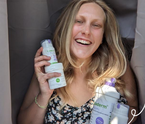 women holding epaderm products
