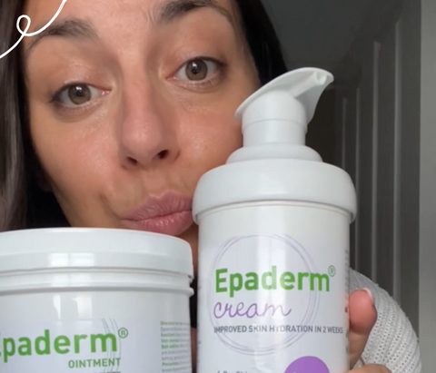 Women holding Epaderm products