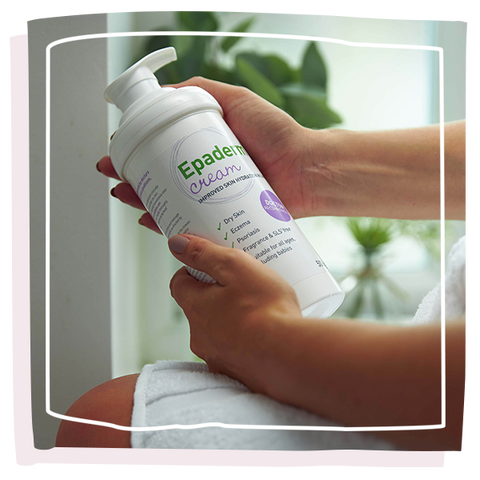 Women holding Epaderm cream